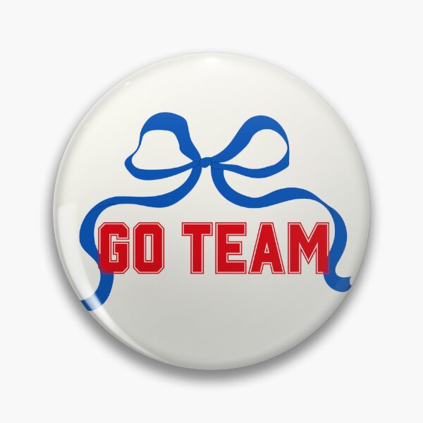 Item preview, Bow Go Team Pin (Blue & Red) designed and sold by evansemily.