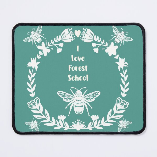 Item preview, I love Forest School Bee floral logo designed and sold by Joanne-Amanda.