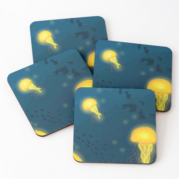 Item preview, Jellyfish glow seascape designed and sold by Artygirl34.