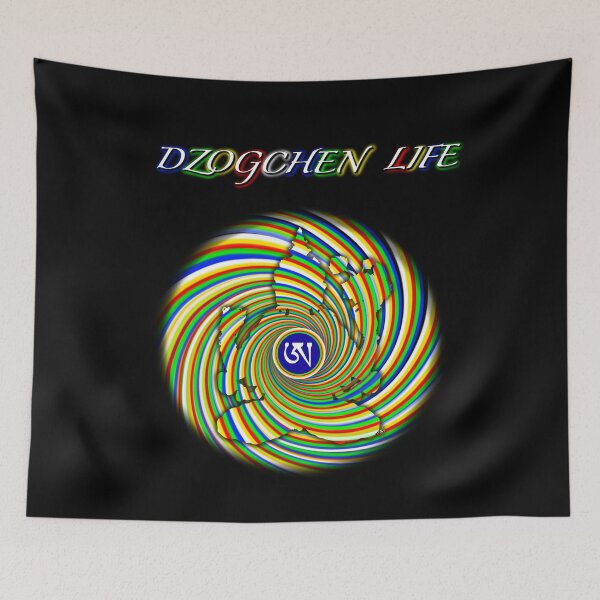 Item preview, Dzogchen Life, Ah, Tibetan, Rainbow body, Bodhisattva, Buddhist, Black Background designed and sold by MayGreenAbgrall.