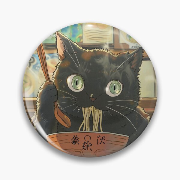 Item preview, Black Cat Eats Ramen designed and sold by funcontour.