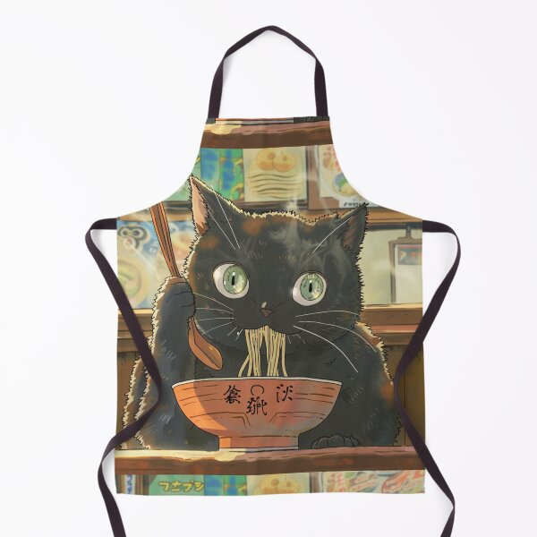 Item preview, Black Cat Eats Ramen designed and sold by funcontour.