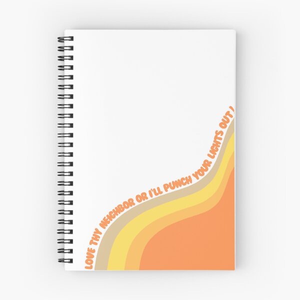 Item preview, Love thy neighbor or I'll punch your lights out! (orange and white) designed and sold by HelloMelloBello.