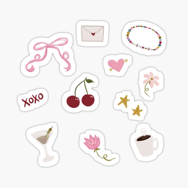 Item preview, Girly Bow Sticker Set designed and sold by ArtsyKiddo.