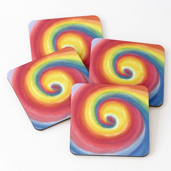 Item preview, Rainbow Spiral Watercolor designed and sold by Lily Rose Doodle.