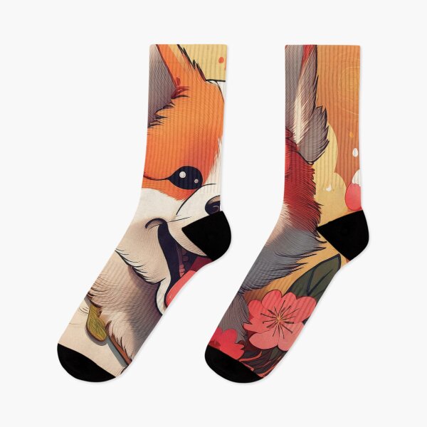 Item preview, “Cherry Blossom Bliss - Joyful Akita Inu Illustration” designed and sold by EidansEmpire.