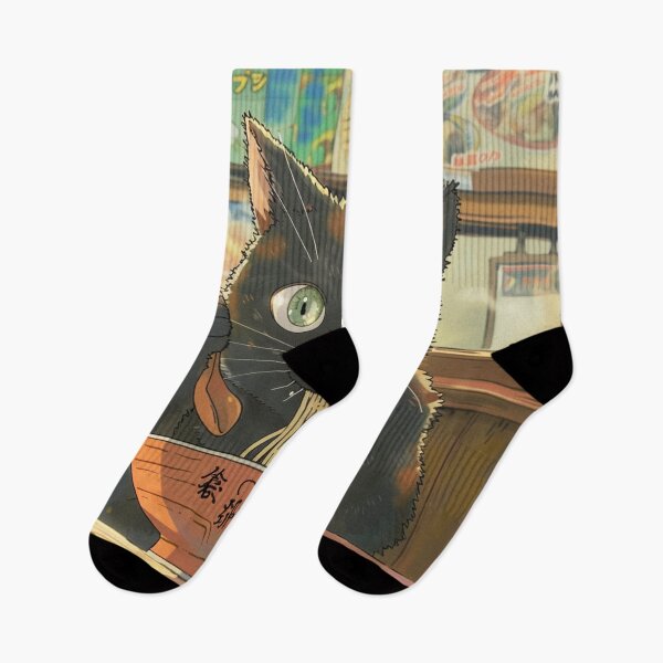 Item preview, Black Cat Eats Ramen designed and sold by funcontour.