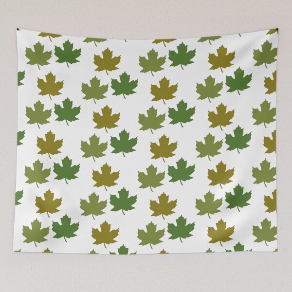 Item preview, Colorful maple leaves. Intense green, olive, yellow-brown. designed and sold by My-fake-places.