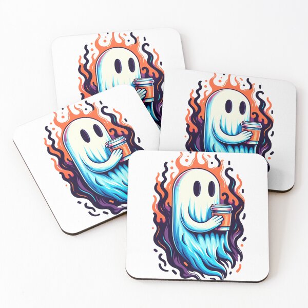 Item preview, Spooky Ghost holding Coffee designed and sold by Travelcases.