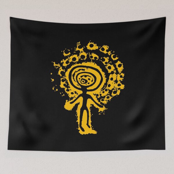 Item preview, SUN HEADED DEITY. TANGALY. YELLOW. designed and sold by 5hertz.