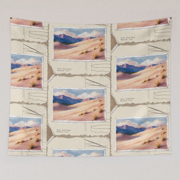 Item preview, Great Sand Dunes National Park Postcard Vintage Retro Travel designed and sold by TravelPostcardGems.