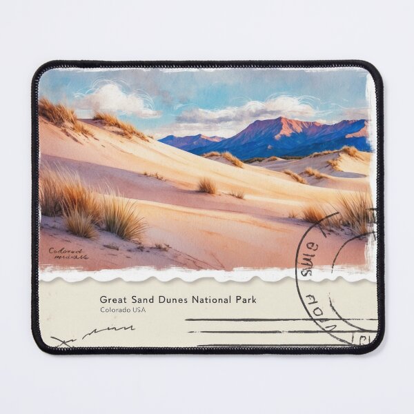 Item preview, Great Sand Dunes National Park Postcard Vintage Retro Travel designed and sold by TravelPostcardGems.