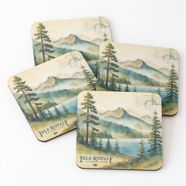 Item preview, Isle Royale National Park Postcard Vintage Retro Travel designed and sold by TravelPostcardGems.