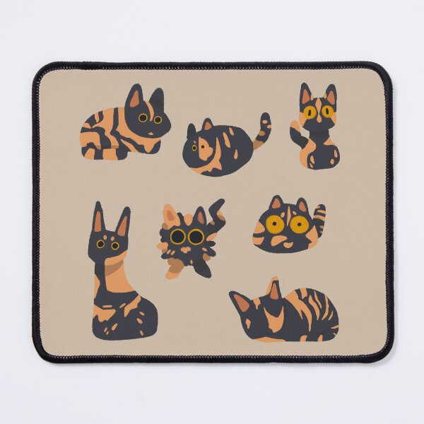 Item preview, Tortoiseshell Cat Blobs (Gold Eyes) designed and sold by Risky Beetle.