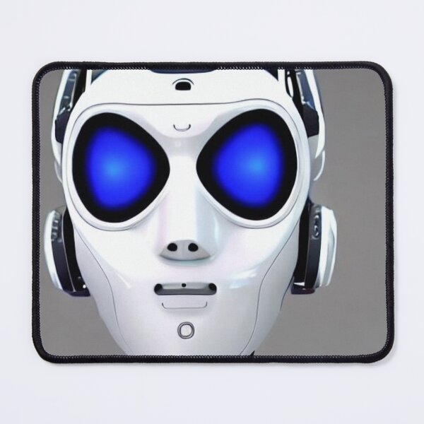 Item preview, The white robot with blue eyes designed and sold by NokenaDesign.