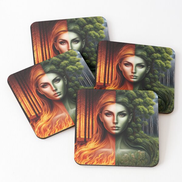 Item preview, Nymph War: Fire vs Earth designed and sold by MaddFictional.