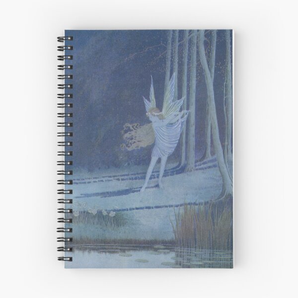 Item preview, Fairy Dancing in a Moonlit Forest Glad - Vintage Watercolor by Outhwaite designed and sold by ElegantTeaTime.