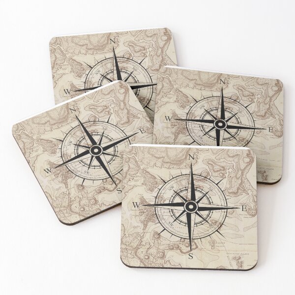 Item preview,  Map and compass design designed and sold by NicMacTees.