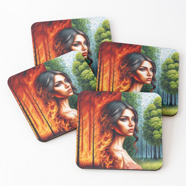 Item preview, Nymph War: Fire vs Earth (Fire Wins) designed and sold by MaddFictional.