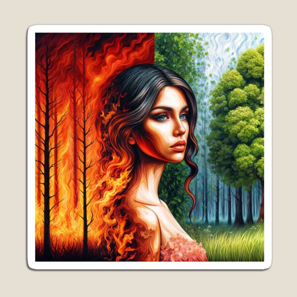 Item preview, Nymph War: Fire vs Earth (Fire Wins) designed and sold by MaddFictional.