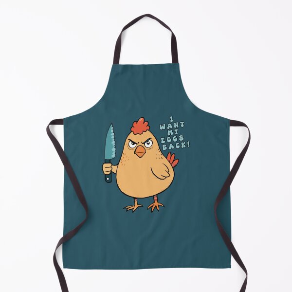 Item preview, I Want My Eggs Back Menacing Hen With A Knife designed and sold by popanato.