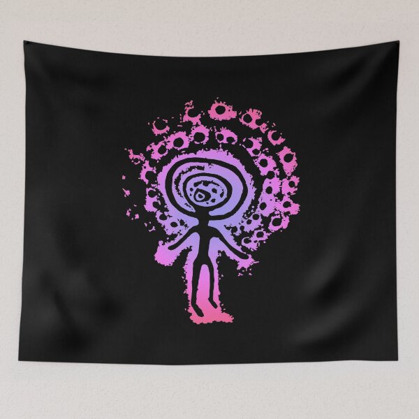 Item preview, SUN HEADED DEITY. TANGALY. PINK/BLUE. designed and sold by 5hertz.