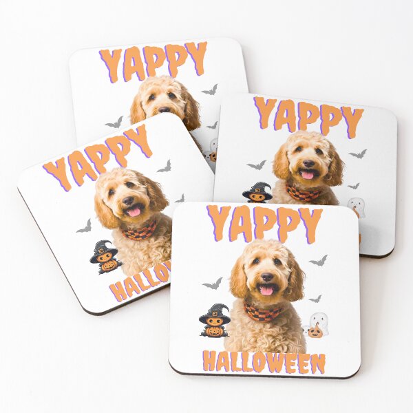 Item preview, Yappy Halloween Goldendoodle Greeting Card – Perfect for Dog Lovers designed and sold by Fredster1966.
