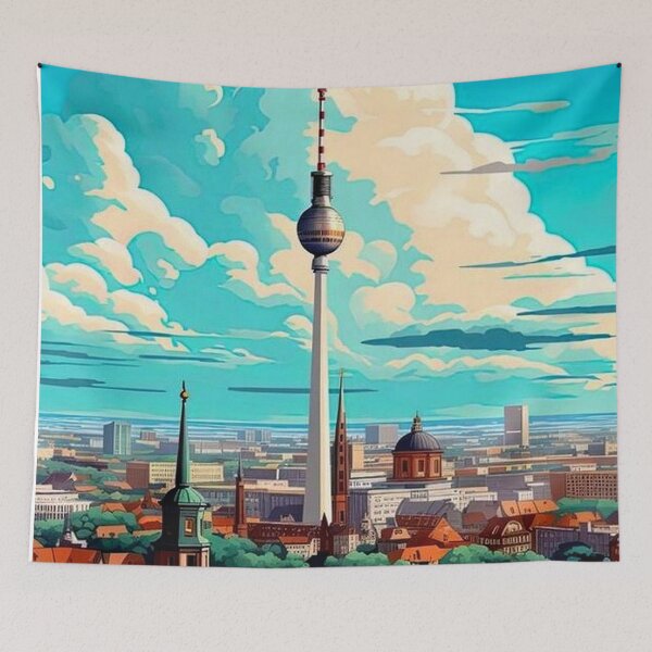 Item preview, Berlin Germany Vintage Travel and Tourism Advertising Print designed and sold by posterbobs.