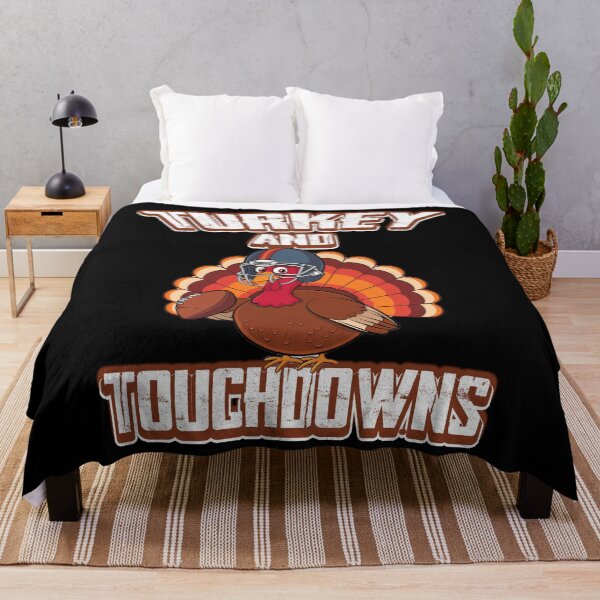 Item preview, Thanksgiving Turkey And Touchdowns Football designed and sold by BASKF.