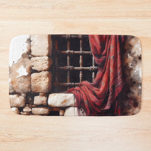 Item preview, Stone Window and Red Drapery designed and sold by Ssevi.