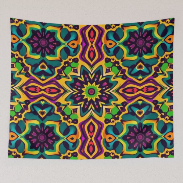 Item preview, Free Vector Hand-Drawn Groovy Psychedelic Pattern Design designed and sold by hjian8219.