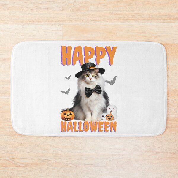 Item preview, Happy Halloween Domestic American Longhair Cat Greeting Card – Perfect for Cat Lovers designed and sold by Fredster1966.