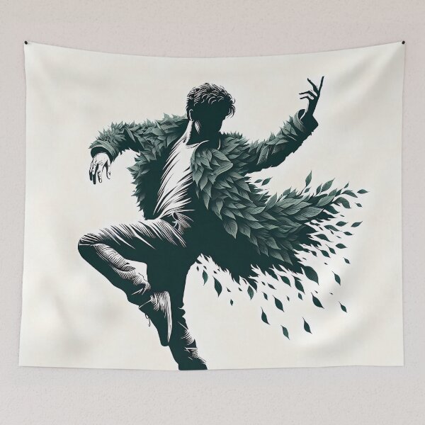 Item preview, Man Made of Leaves Dancing, Ai Generated Art  designed and sold by ACC .