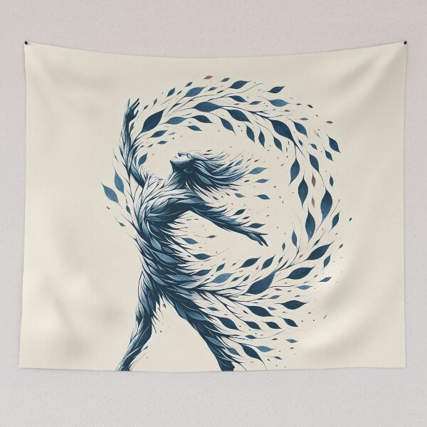 Item preview, Man Made of Leaves Dancing, Ai Generated Art  designed and sold by ACC .