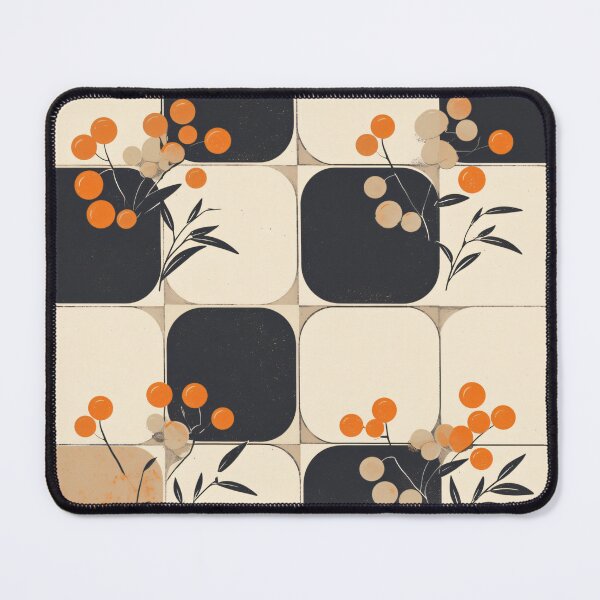 Item preview, Copie de Textile pattern composed of orange and black squares designed and sold by kusamono-art.