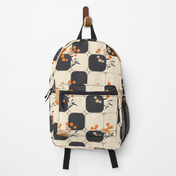 Item preview, Copie de Textile pattern composed of orange and black squares designed and sold by kusamono-art.