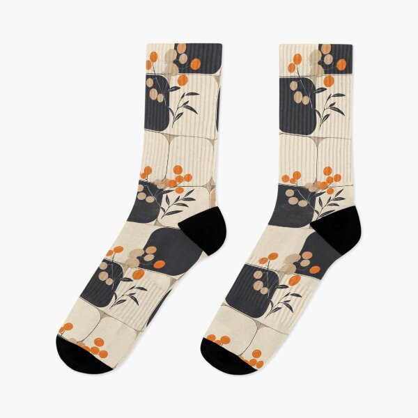 Item preview, Copie de Textile pattern composed of orange and black squares designed and sold by kusamono-art.