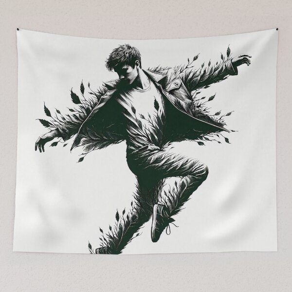 Item preview, Man Made of Leaves Dancing, Ai Generated Art  designed and sold by ACC .