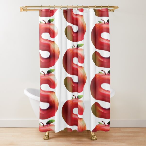 APPLE LETTER S Shower Curtain