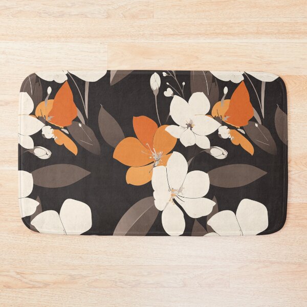 Item preview, Elegant Abstract Flowers: Black and White Floral Pattern for Textile designed and sold by kusamono-art.