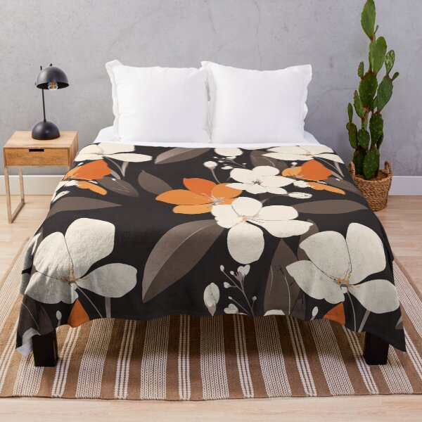Item preview, Elegant Abstract Flowers: Black and White Floral Pattern for Textile designed and sold by kusamono-art.