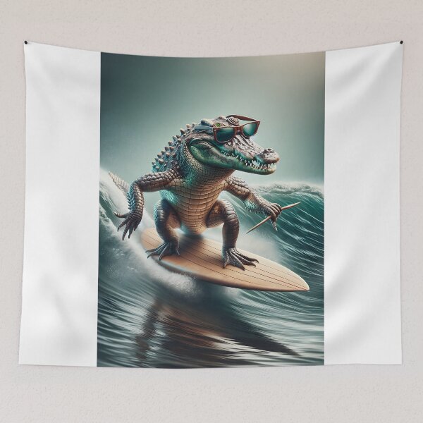Item preview, Crocodile Surfing on Surfboard designed and sold by Travelcases.