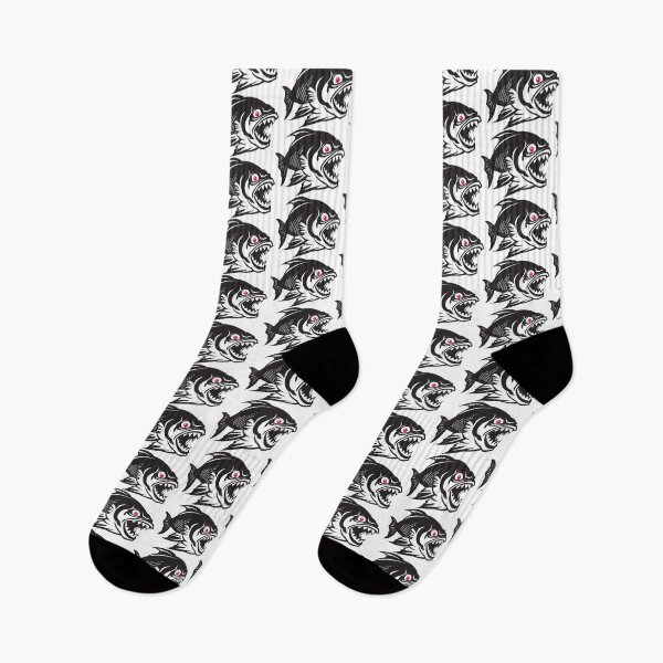 Item preview, piranha illustration - meating eating fish designed and sold by PIXEL POP DESIGNS - Beyond the Norm!.
