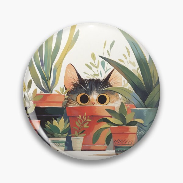 Item preview, Kitty hiding in the plants designed and sold by MendaciousMina.