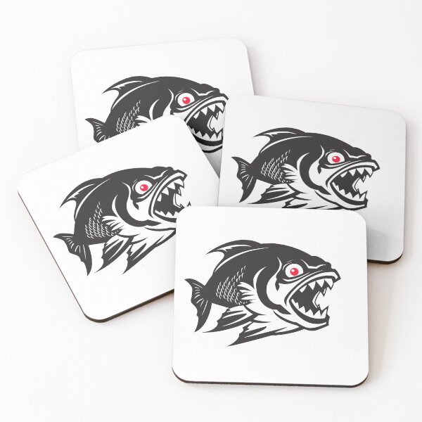Item preview, piranha illustration - meating eating fish designed and sold by PIXEL POP DESIGNS - Beyond the Norm!.