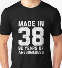 80th Birthday Gift Adult Age 80 Year Old Men Women Unisex T-Shirt