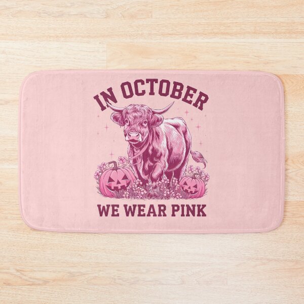 Item preview, Highland Cow In October We Wear Pink Breast Cancer Awareness designed and sold by MTRBSK11.