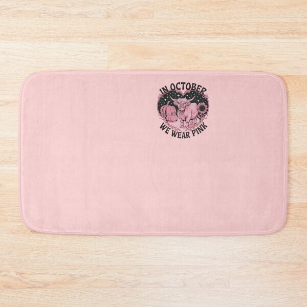 Item preview, Highland Cow In October We Wear Pink Breast Cancer Vintage designed and sold by MTRBSK11.