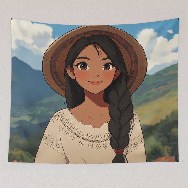 Item preview, Ecuadorian woman | Anime style designed and sold by ComicsFactory.