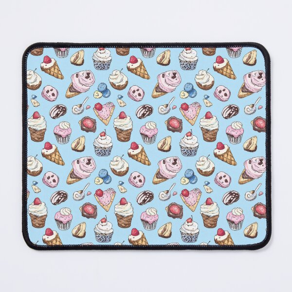 Item preview, "Colorful dessert pattern on blue." designed and sold by TAgod01.